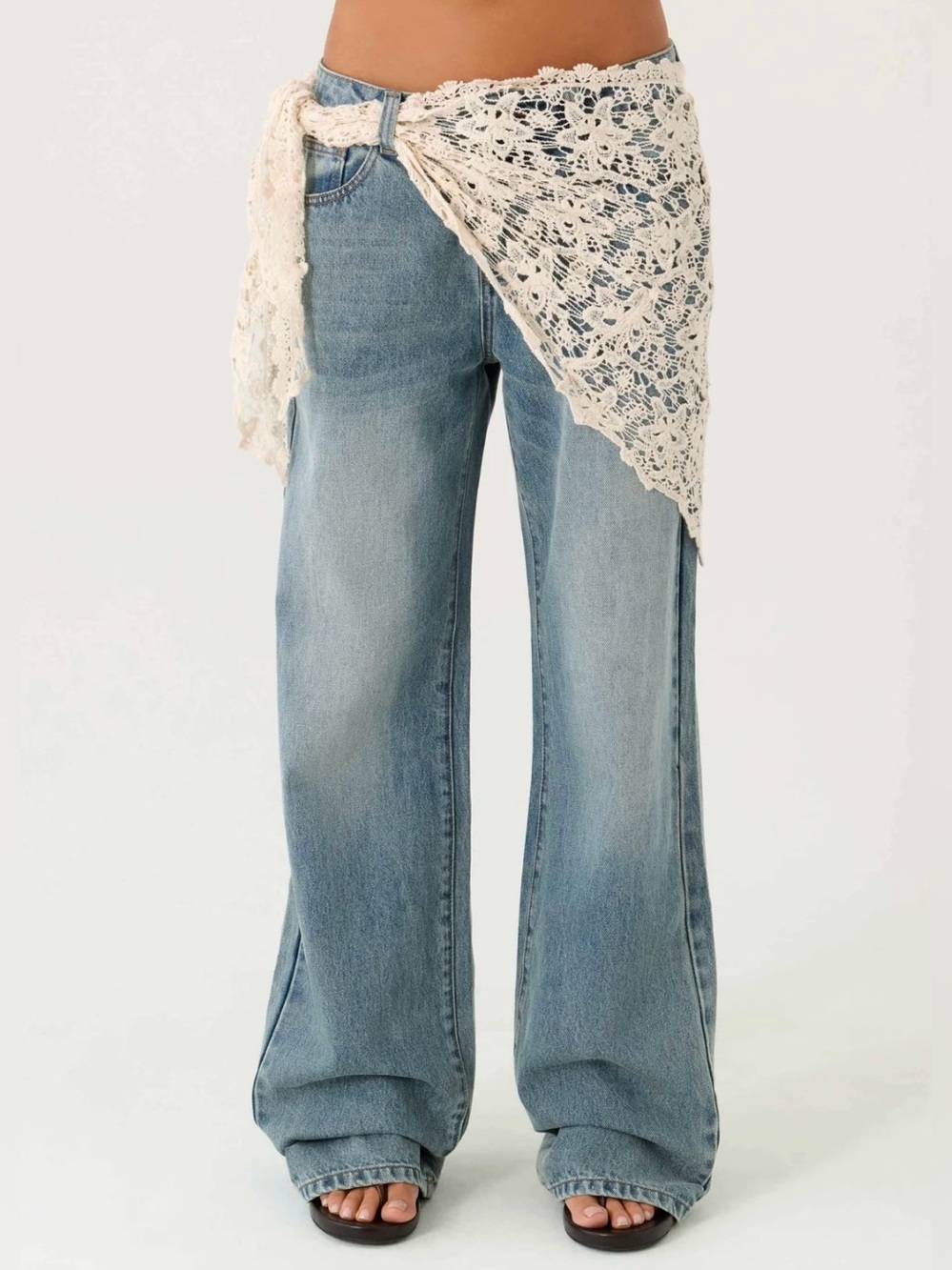 NWT Peppermayo Scarf Low Rise Denim Jeans 4